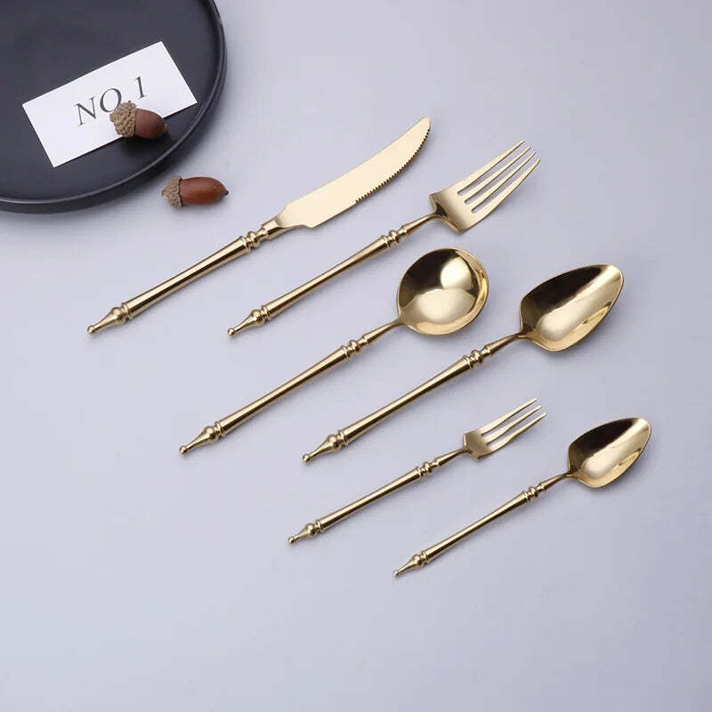 Luxury 304 stainless steel cutlery set for elegant dining experiences