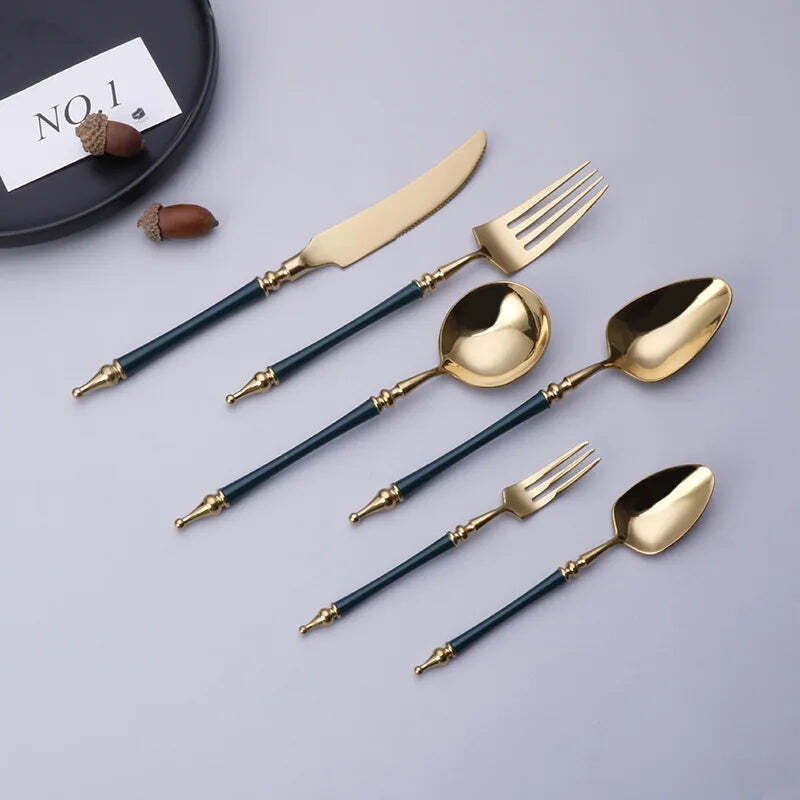 Luxury 304 stainless steel cutlery set for elegant dining experiences