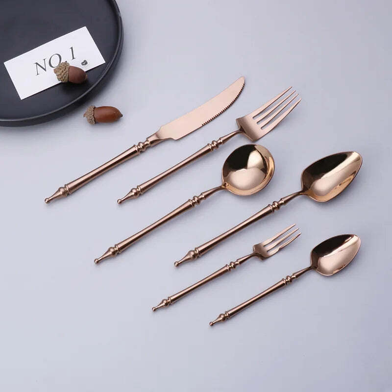 Luxury 304 stainless steel cutlery set for elegant dining experiences