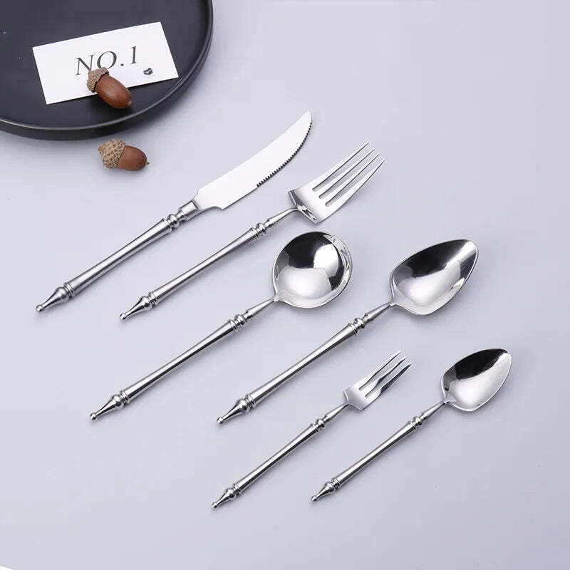 Luxury 304 stainless steel cutlery set for elegant dining experiences