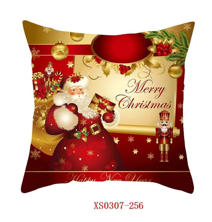 Merry Christmas decorative cushion cover for festive home decor