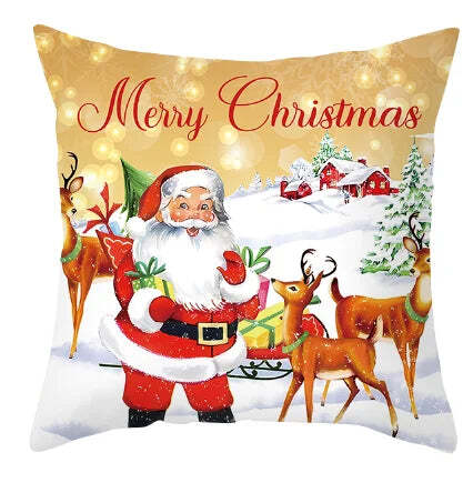 Merry Christmas decorative cushion cover for festive home decor