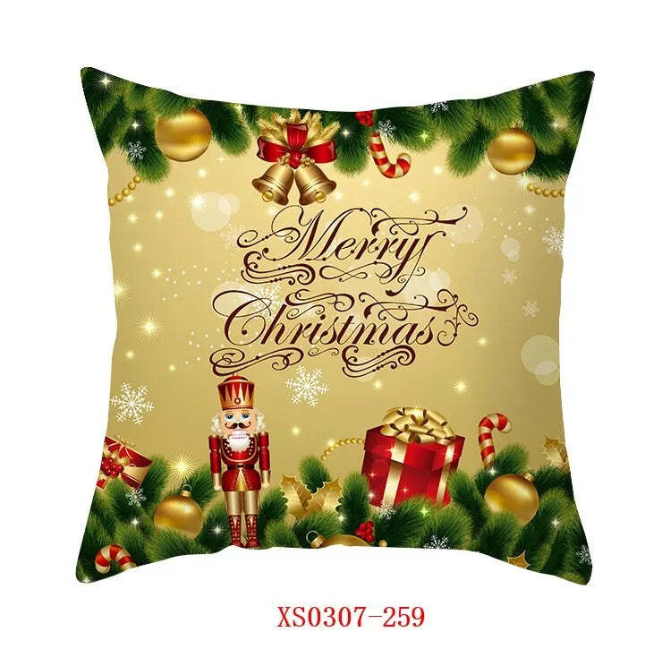 Merry Christmas decorative cushion cover for festive home decor