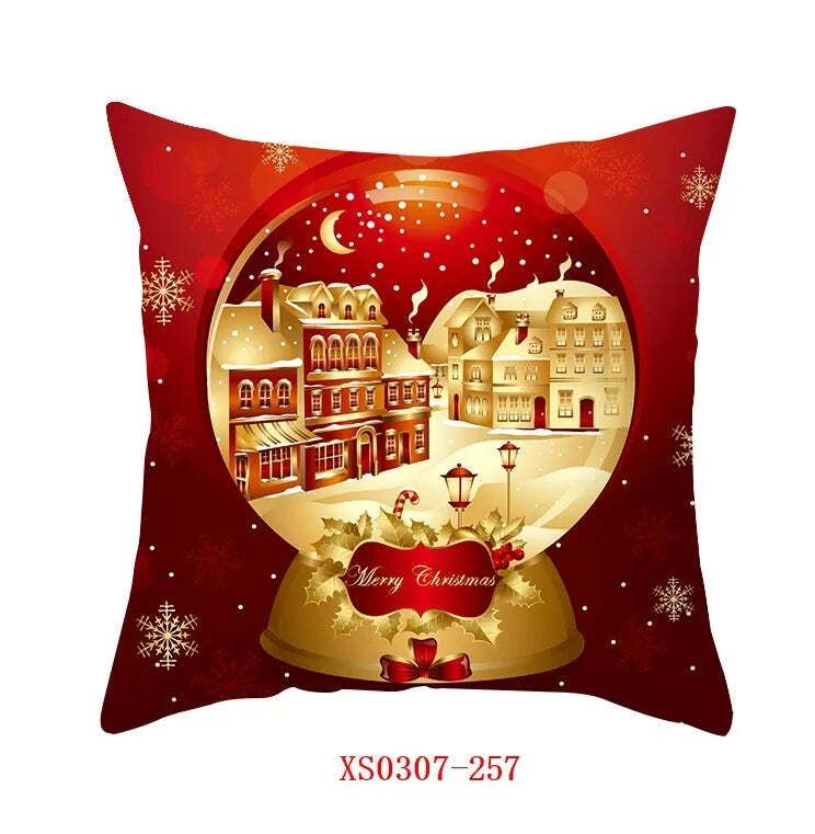 Merry Christmas decorative cushion cover for festive home decor