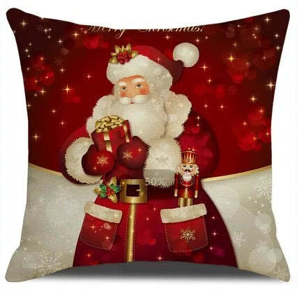 Merry Christmas decorative cushion cover for festive home decor