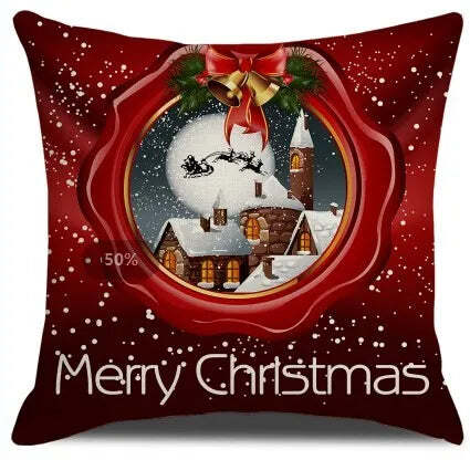 Merry Christmas decorative cushion cover for festive home decor