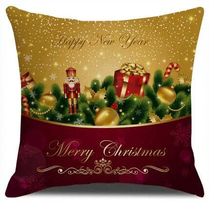 Merry Christmas decorative cushion cover for festive home decor