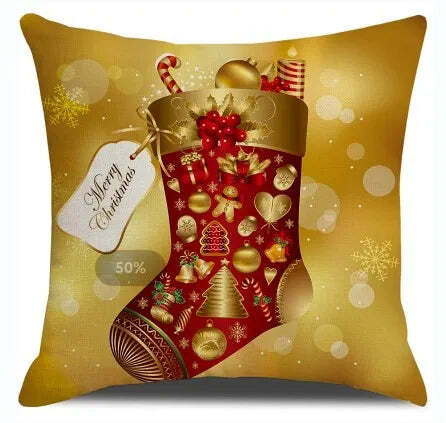 Merry Christmas decorative cushion cover for festive home decor