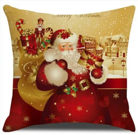 Merry Christmas decorative cushion cover for festive home decor