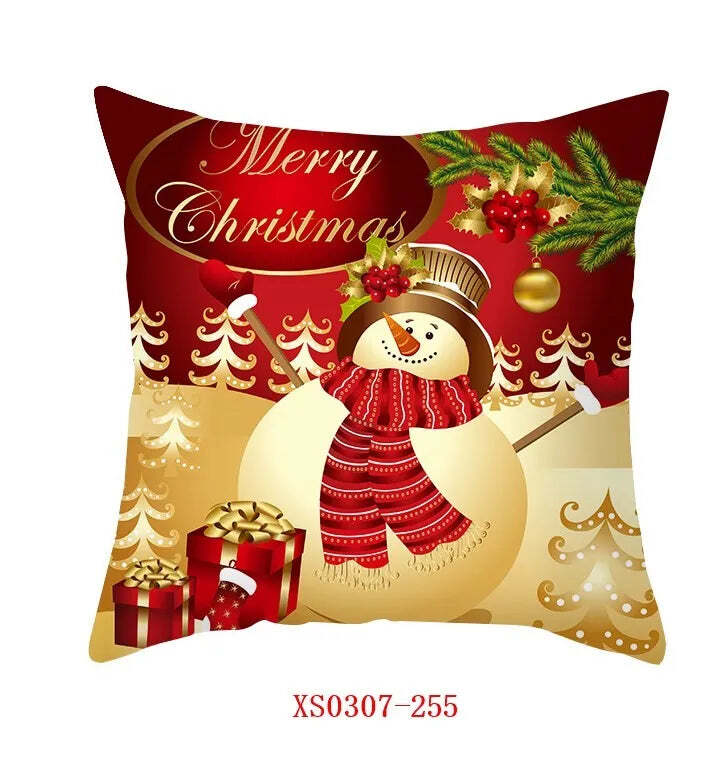 Merry Christmas decorative cushion cover for festive home decor