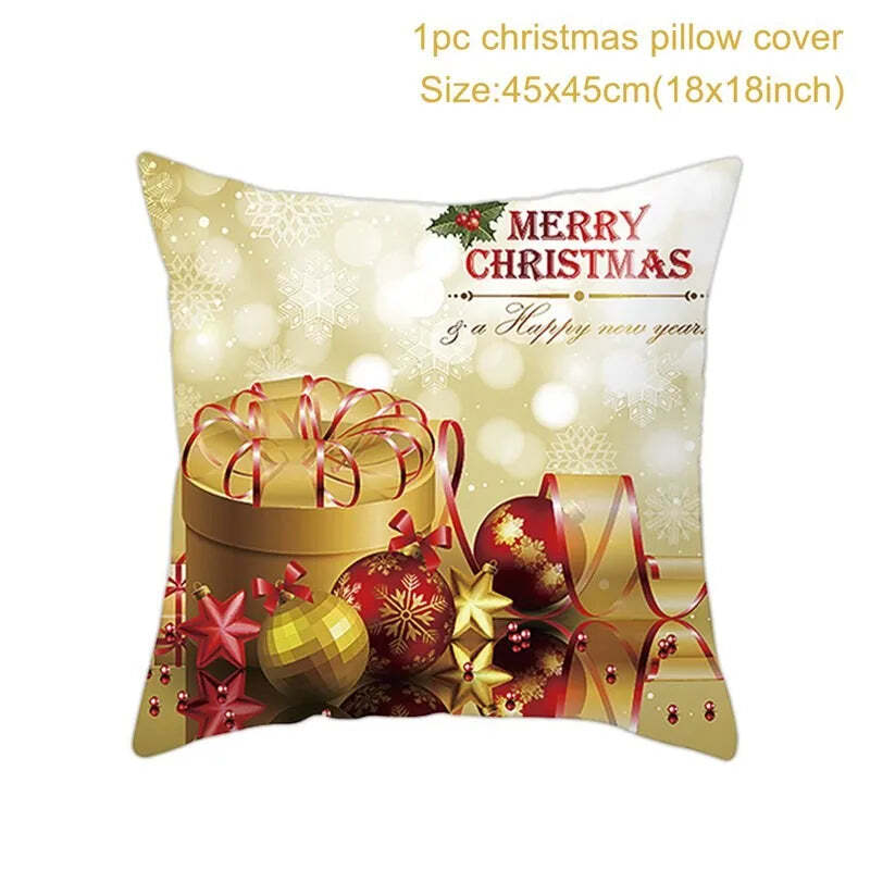 Merry Christmas decorative cushion cover for festive home decor