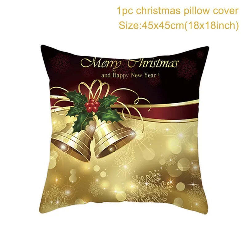 Merry Christmas decorative cushion cover for festive home decor