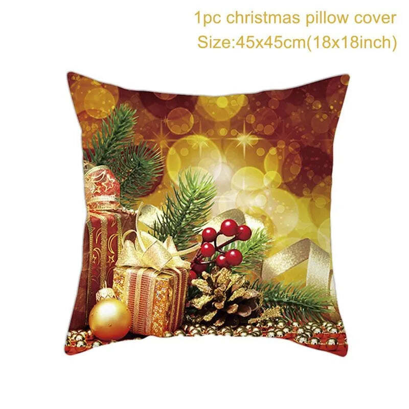 Merry Christmas decorative cushion cover for festive home decor