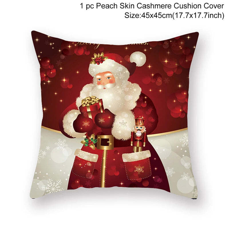 Merry Christmas decorative cushion cover for festive home decor