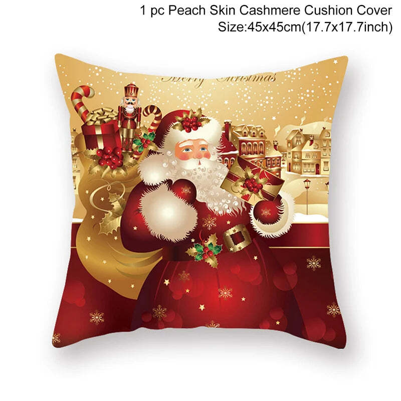 Merry Christmas decorative cushion cover for festive home decor