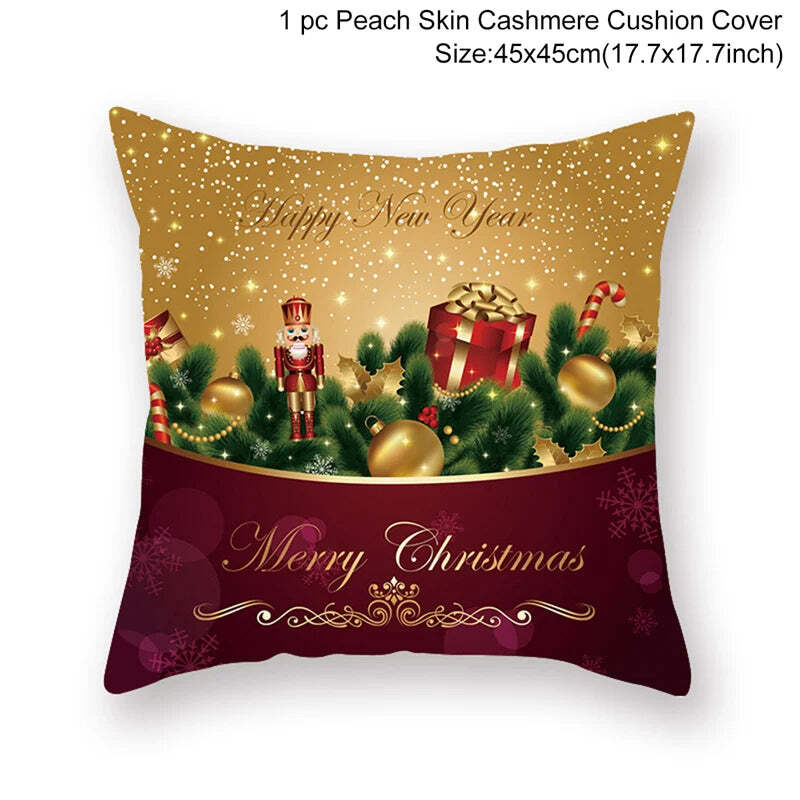 Merry Christmas decorative cushion cover for festive home decor