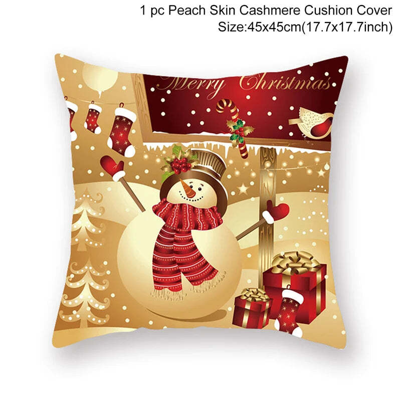 Merry Christmas decorative cushion cover for festive home decor