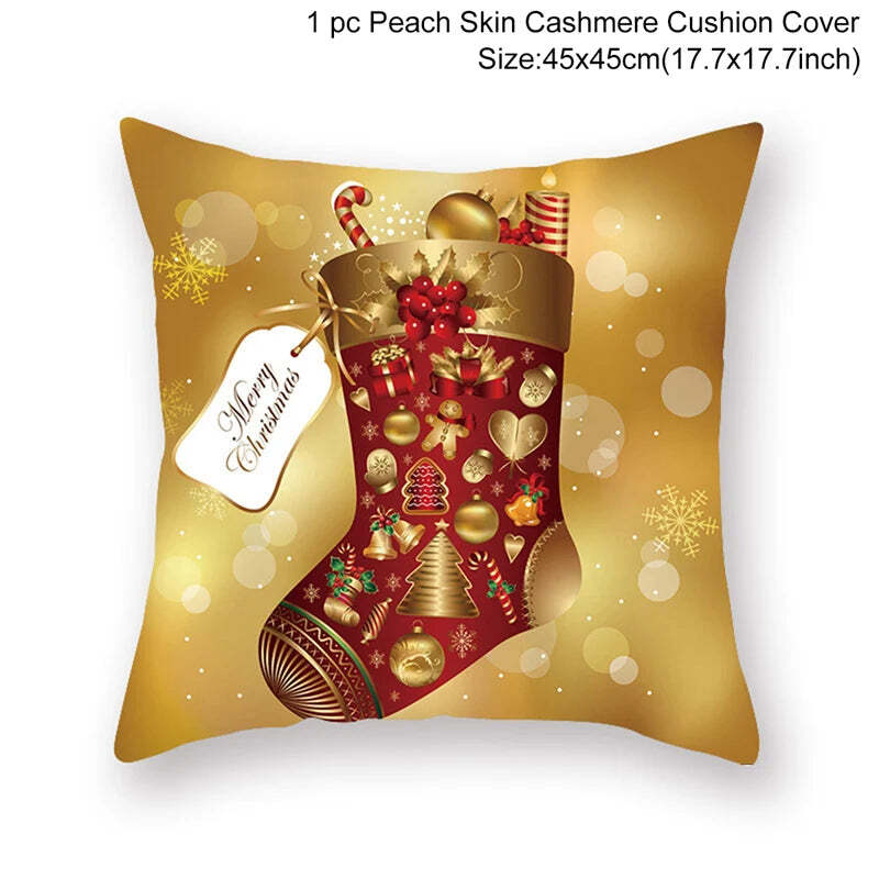 Merry Christmas decorative cushion cover for festive home decor