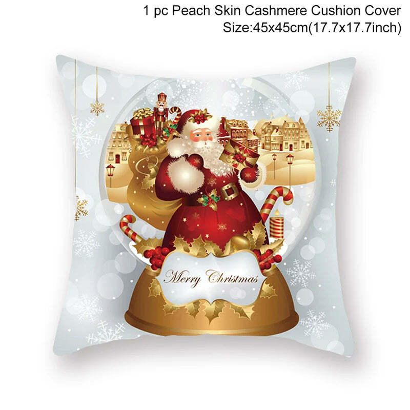 Merry Christmas decorative cushion cover for festive home decor