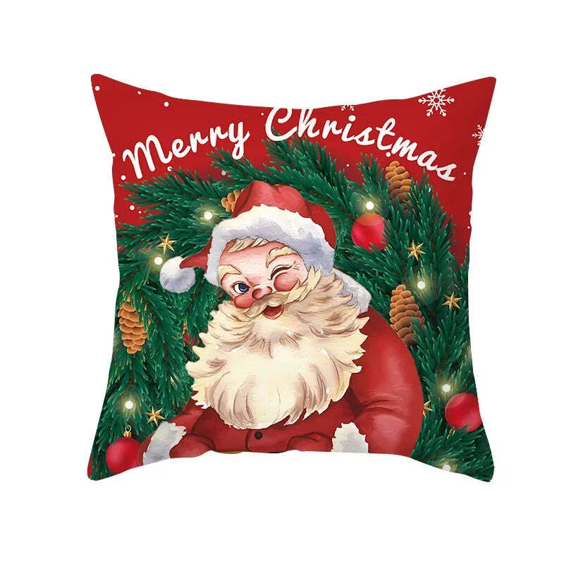 Merry Christmas decorative cushion cover for festive home decor