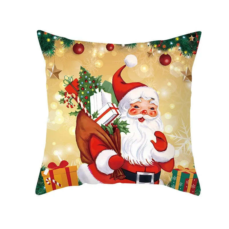 Merry Christmas decorative cushion cover for festive home decor