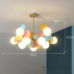 Modern colorful flower branch chandelier for children's rooms