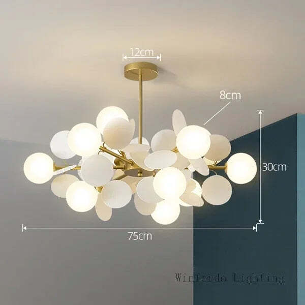 Modern colorful flower branch chandelier for children's rooms