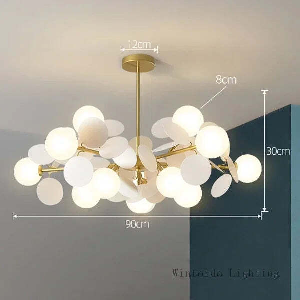 Modern colorful flower branch chandelier for children's rooms