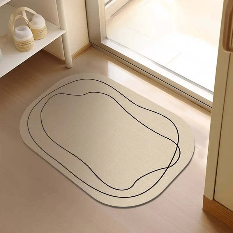 Modern diatomaceous earth bath mat for safety and style