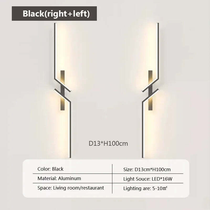 Modern minimalist LED wall lamp for stylish bedroom and living room decor