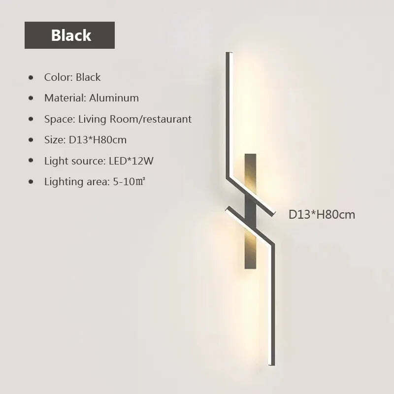 Modern minimalist LED wall lamp for stylish bedroom and living room decor