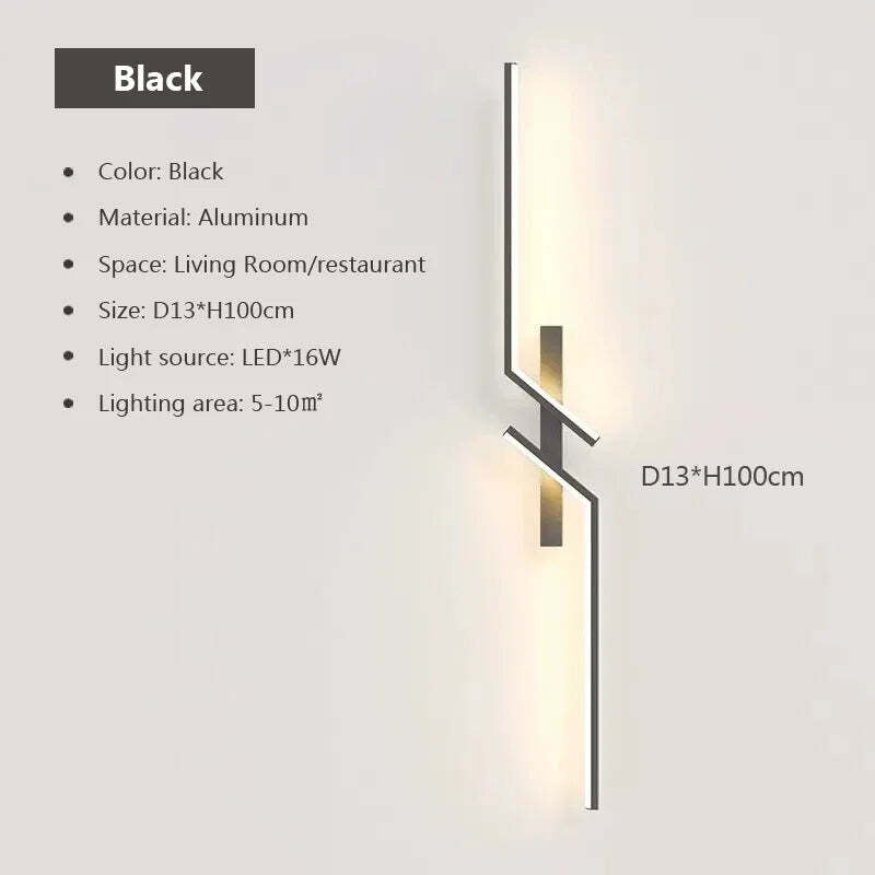 Modern minimalist LED wall lamp for stylish bedroom and living room decor