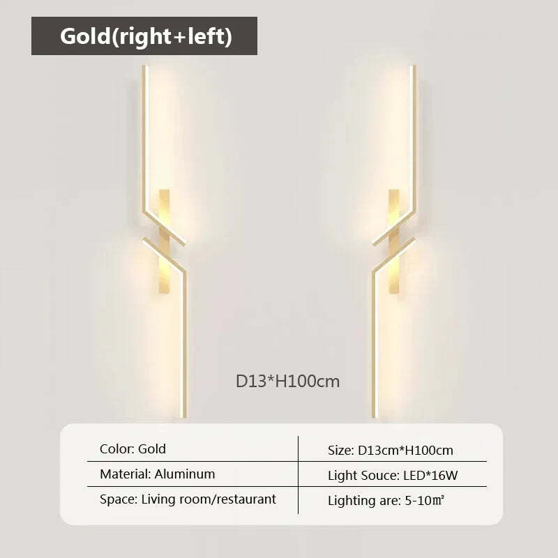 Modern minimalist LED wall lamp for stylish bedroom and living room decor