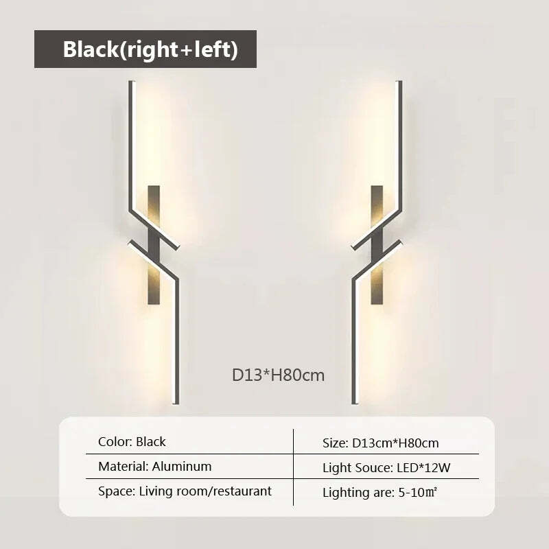 Modern minimalist LED wall lamp for stylish bedroom and living room decor