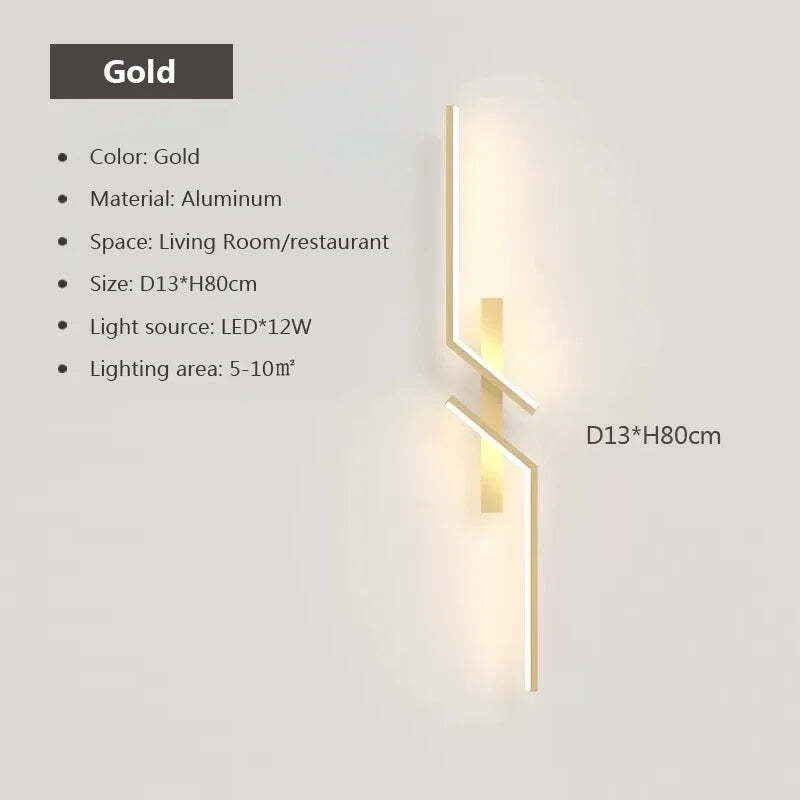 Modern minimalist LED wall lamp for stylish bedroom and living room decor