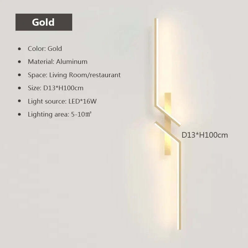 Modern minimalist LED wall lamp for stylish bedroom and living room decor