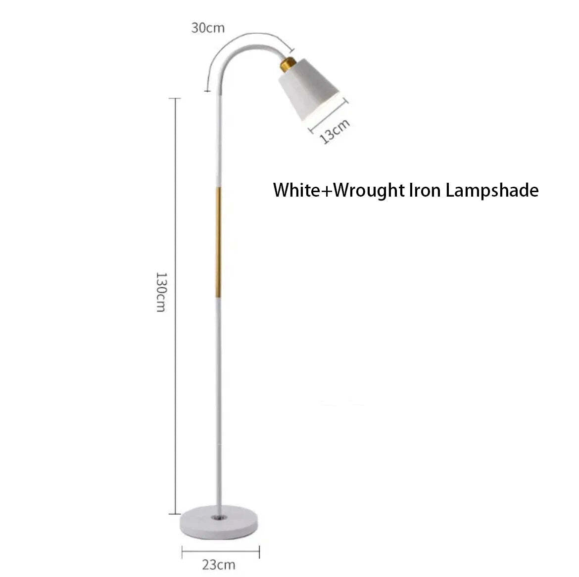 Modern simple LED floor lamp with adjustable iron design for living room and office decor