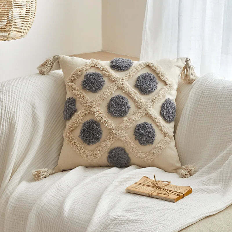 Nature-inspired cotton canvas bohemian cushion covers