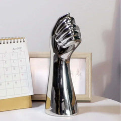 Nordic hand shape ceramic vase for home and office decor