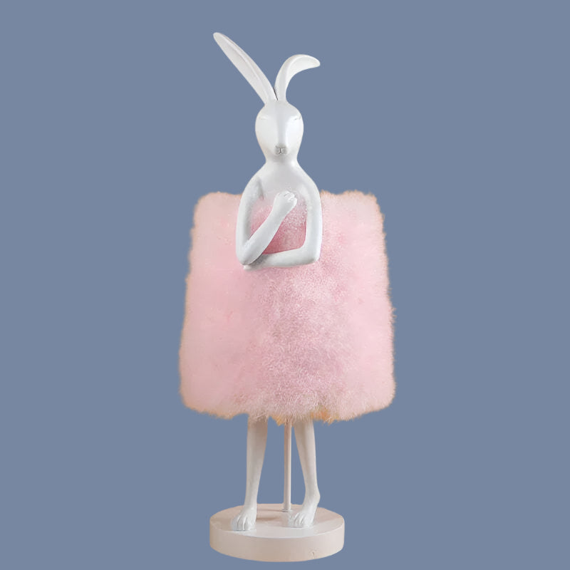 Rabbit table lamp – creative resin light for bedroom and study decor