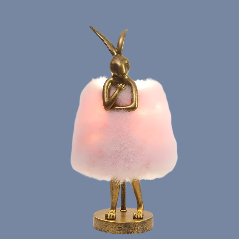 Rabbit table lamp – creative resin light for bedroom and study decor