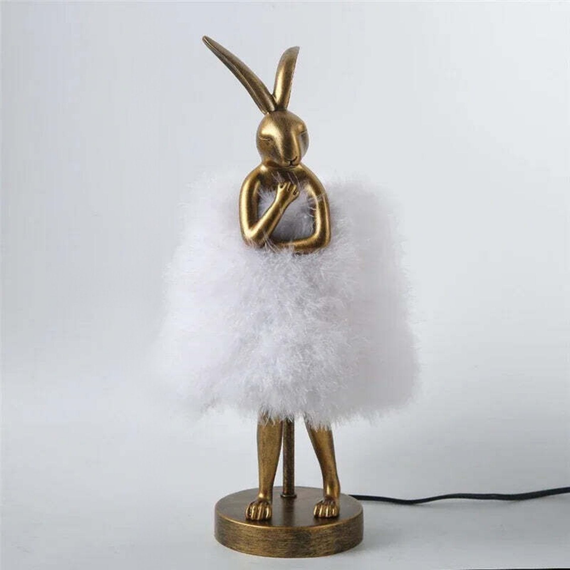 Rabbit table lamp – creative resin light for bedroom and study decor