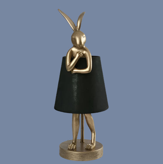 Rabbit table lamp – creative resin light for bedroom and study decor