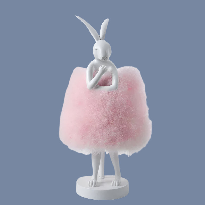 Rabbit table lamp – creative resin light for bedroom and study decor