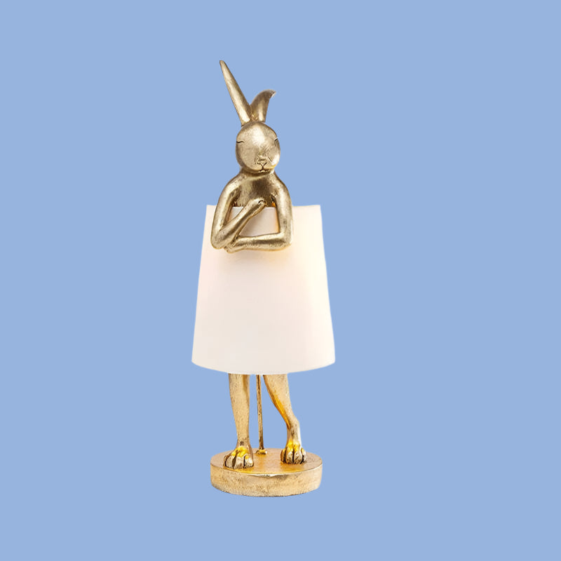 Rabbit table lamp – creative resin light for bedroom and study decor