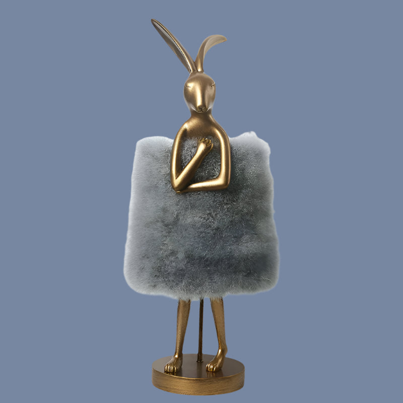 Rabbit table lamp – creative resin light for bedroom and study decor