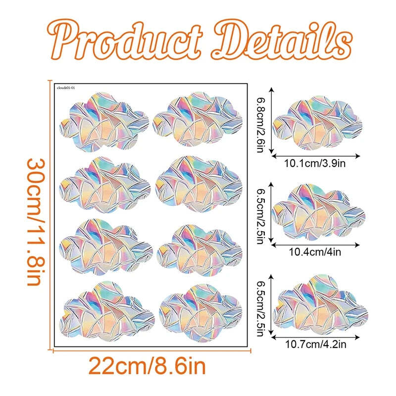 Rainbow suncatcher window stickers for home and kids' bedroom decoration