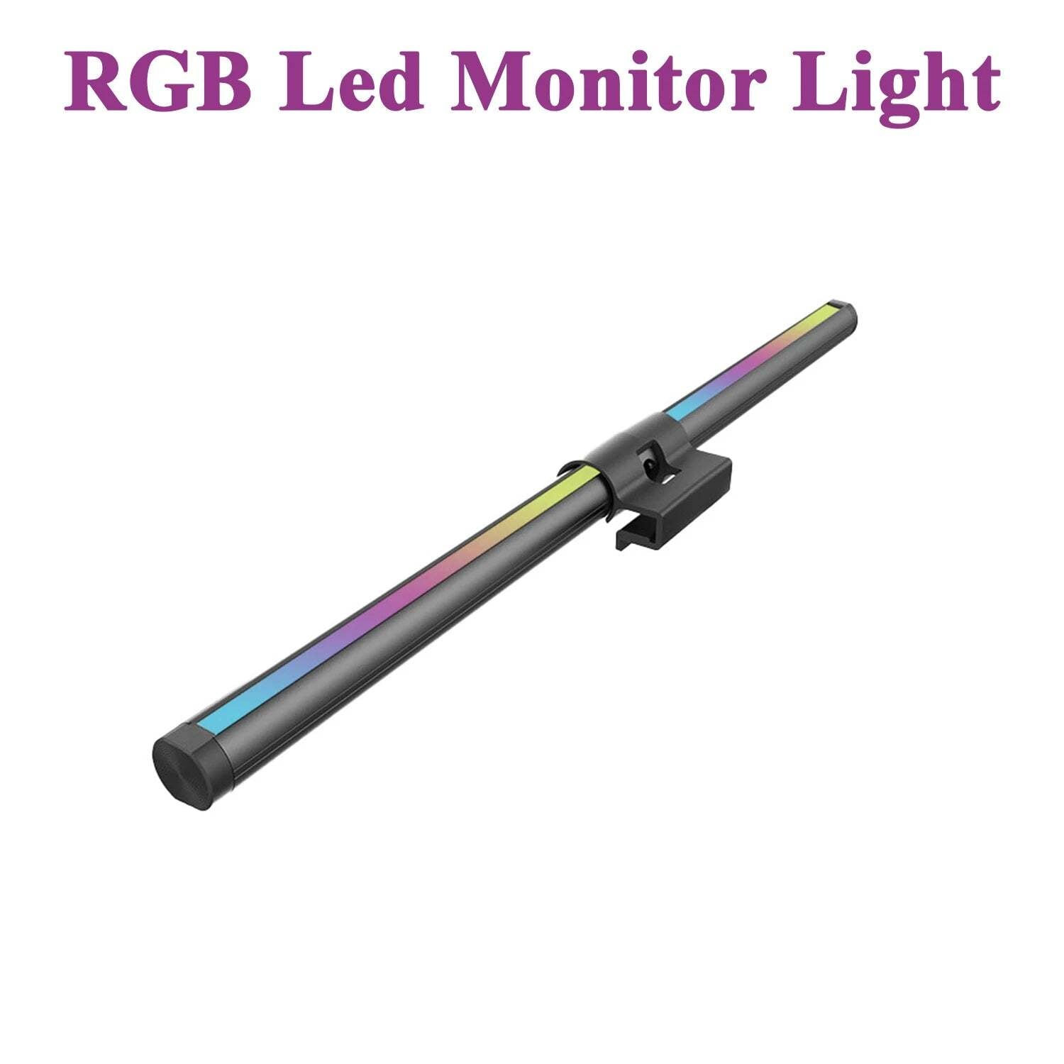 RGB LED computer monitor light bar with stepless dimming for eye care and study rooms