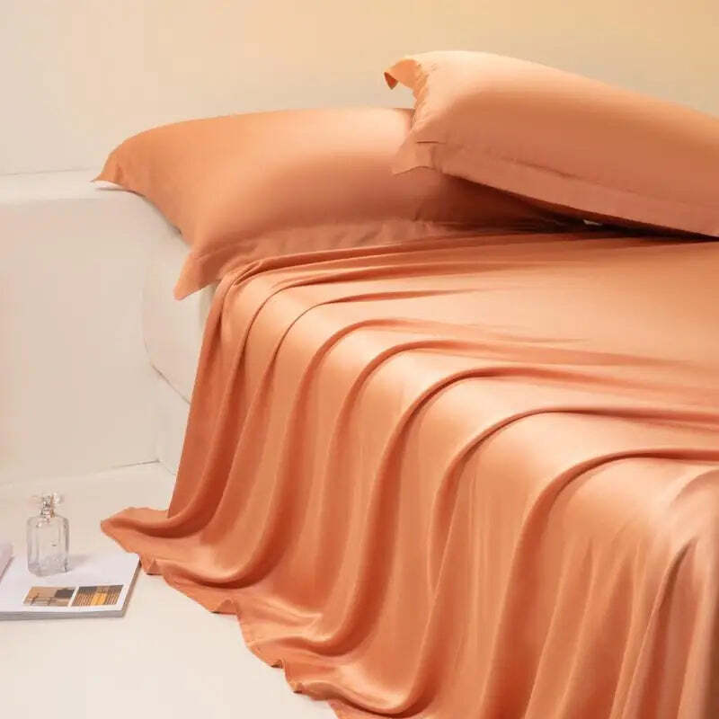 Silky eucalyptus lyocell cooling bed sheet for a luxurious sleep experience