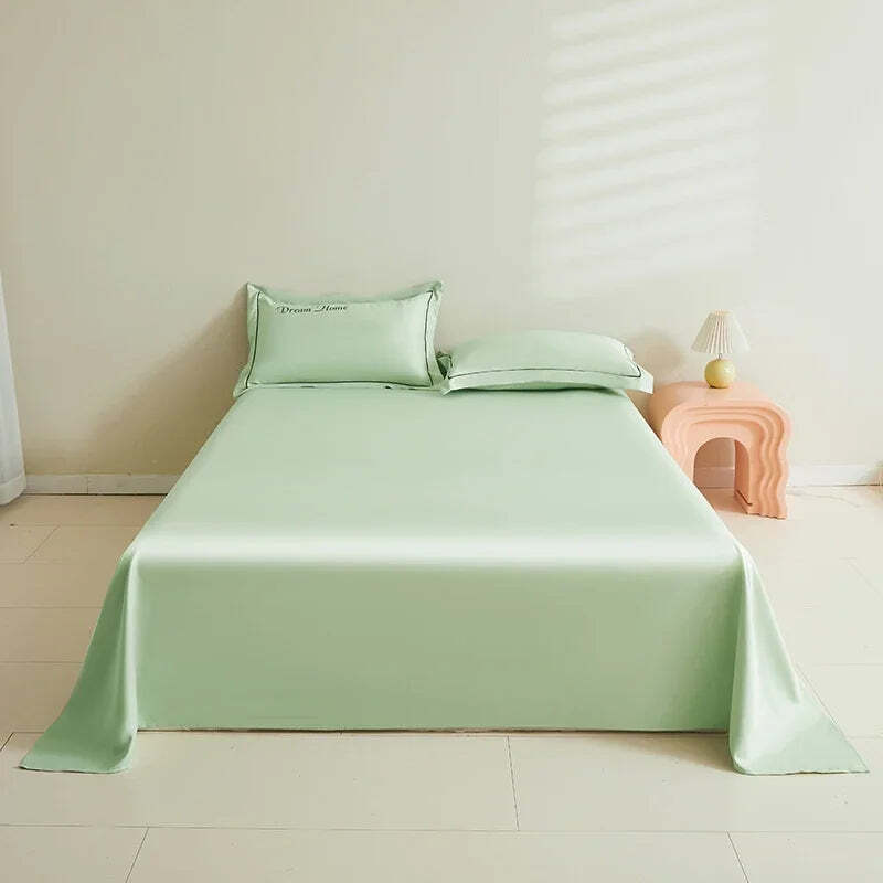 Silky smooth flat cooling sheet set with pillowcases for ultimate comfort